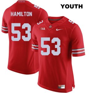 Youth NCAA Ohio State Buckeyes Davon Hamilton #53 College Stitched Authentic Nike Red Football Jersey RE20E35PB